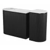 Zuo Modern Ormara Console Table Set in White and Black - Back Angled View - Zuo Modern Ormara Console Table Set in White and Black - Back Angled View