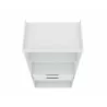 Manhattan Comfort Mulberry Open 1 Sectional Modern Armoire Wardrobe Closet with 2 Drawers in White Top - Manhattan Comfort Mulberry Open 1 Sectional Modern Armoire Wardrobe Closet with 2 Drawers in White Top