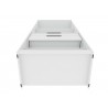 Manhattan Comfort Mulberry Open 1 Sectional Modern Armoire Wardrobe Closet with 2 Drawers in White Bottom