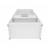 Manhattan Comfort Mulberry 2.0 Semi Open 3 Sectional Modern Wardrobe Corner Closet with 4 Drawers in White Bottom - Manhattan Comfort Mulberry 2.0 Semi Open 3 Sectional Modern Wardrobe Corner Closet with 4 Drawers in White Bottom