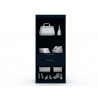 Manhattan Comfort Mulberry Open 1 Sectional Modern Armoire Wardrobe Closet with 2 Drawers in Tatiana Midnight Blue