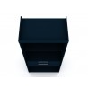 Manhattan Comfort Mulberry Open 1 Sectional Modern Armoire Wardrobe Closet with 2 Drawers in Tatiana Midnight Blue Top