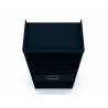 Manhattan Comfort Mulberry Open 1 Sectional Modern Armoire Wardrobe Closet with 2 Drawers in Tatiana Midnight Blue Top - Manhattan Comfort Mulberry Open 1 Sectional Modern Armoire Wardrobe Closet with 2 Drawers in Tatiana Midnight Blue Top