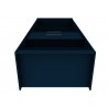 Manhattan Comfort Mulberry Open 1 Sectional Modern Armoire Wardrobe Closet with 2 Drawers in Tatiana Midnight Blue Bottom