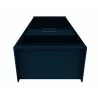 Manhattan Comfort Mulberry 2.0 Semi Open 3 Sectional Modern Wardrobe Corner Closet with 4 Drawers in Blue Bottom - Manhattan Comfort Mulberry 2.0 Semi Open 3 Sectional Modern Wardrobe Corner Closet with 4 Drawers in Blue Bottom