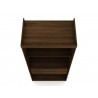 Manhattan Comfort Mulberry Open 1 Sectional Modern Armoire Wardrobe Closet with 2 Drawers in Brown Top