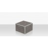 Source Furniture Mod Ottoman - Slatted Gray Hight Angle