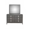 Alpine Furniture Lorraine Mirror, Dark Grey - Front Angle - Alpine Furniture Lorraine Mirror, Dark Grey - Front Angle