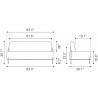 Zuo Modern Arendal Sofa Vanilla - Dimension Sheet