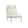Sunpan Elanor Lounge Chair Back Altro White - Front Side Angle