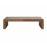 Sunpan Barella Coffee Table in Cognac Leather - Front - Sunpan Barella Coffee Table in Cognac Leather - Front