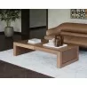 Sunpan Barella Coffee Table in Cognac Leather - Lifestyle - Sunpan Barella Coffee Table in Cognac Leather - Lifestyle