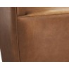 Sunpan Carmine Swivel Lounge Chair In Cognac Leather - Seat Close-up