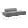 Zuo Modern Confection Sofa in Grey - With Dimension - Zuo Modern Confection Sofa in Grey - With Dimension