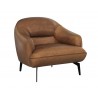 Sunpan Armani Armchair in Cognac Leather - Angled