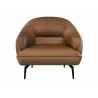 Sunpan Armani Armchair in Cognac Leather - Front - Sunpan Armani Armchair in Cognac Leather - Front