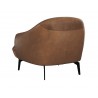 Sunpan Armani Armchair in Cognac Leather - Back Angled