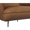 Sunpan Armani Armchair in Cognac Leather - Seat Close-up