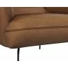 Sunpan Armani Armchair in Cognac Leather - Seat Close-up - Sunpan Armani Armchair in Cognac Leather - Seat Close-up