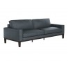 Sunpan Davilo Sofa in Midnight Blue Leather - Angled