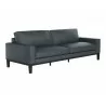 Sunpan Davilo Sofa in Midnight Blue Leather - Angled - Sunpan Davilo Sofa in Midnight Blue Leather - Angled