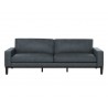 Sunpan Davilo Sofa in Midnight Blue Leather - Front