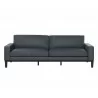 Sunpan Davilo Sofa in Midnight Blue Leather - Front - Sunpan Davilo Sofa in Midnight Blue Leather - Front
