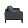 Sunpan Davilo Sofa in Midnight Blue Leather - Side