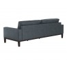 Sunpan Davilo Sofa in Midnight Blue Leather - Back Angled