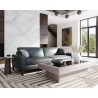 Sunpan Davilo Sofa in Midnight Blue Leather - Lifestyle 2