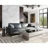 Sunpan Davilo Sofa in Midnight Blue Leather - Lifestyle 2 - Sunpan Davilo Sofa in Midnight Blue Leather - Lifestyle 2