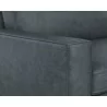 Sunpan Davilo Sofa in Midnight Blue Leather - Arm Close-up - Sunpan Davilo Sofa in Midnight Blue Leather - Arm Close-up