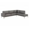 Sunpan Brandi Sofa Chaise - Raf - Vintage Charcoal Leather - Angled - Sunpan Brandi Sofa Chaise - Raf - Vintage Charcoal Leather - Angled