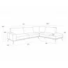 Sunpan Brandi Sofa Chaise - Raf - Vintage Charcoal Leather - Dimensions - Sunpan Brandi Sofa Chaise - Raf - Vintage Charcoal Leather - Dimensions