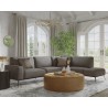 Sunpan Brandi Sofa Chaise - Raf - Vintage Charcoal Leather - Lifestyle 2