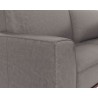 Sunpan Brandi Sofa Chaise - Raf - Vintage Charcoal Leather - Arm Close-up