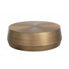  Sunpan Creed Coffee Table In Antique Gold - Front Angle