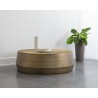  Sunpan Creed Coffee Table In Antique Gold - Lifestyle