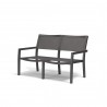 Sunset West Naples Sling Loveseat - Black - Front Side Angle