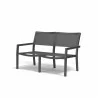 Sunset West Naples Sling Loveseat - Black - Front Side Angle - Sunset West Naples Sling Loveseat - Black - Front Side Angle