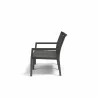 Sunset West Naples Sling Loveseat - Black - Side Angle - Sunset West Naples Sling Loveseat - Black - Side Angle
