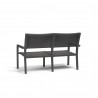 Sunset West Naples Sling Loveseat - Black - Back Side Angle
