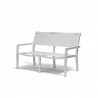 Sunset West Naples Sling Loveseat - White - Front Side Angle