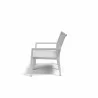 Sunset West Naples Sling Loveseat - White - Side Angle - Sunset West Naples Sling Loveseat - White - Side Angle