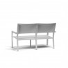 Sunset West Naples Sling Loveseat - White - Back Side Angle