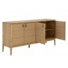 Sunpan Etienne Sideboard Rustic Oak Open