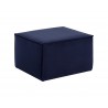 Sunpan Calista Ottoman In Abbington Navy - Angled
