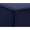 Sunpan Calista Ottoman In Abbington Navy - Edge Close-up