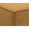 Sunpan Calista Ottoman In Treasure Gold - Edge Close-up