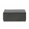 Sunpan Calista Ottoman In Navarro Pewter - Front - Sunpan Calista Ottoman In Navarro Pewter - Front